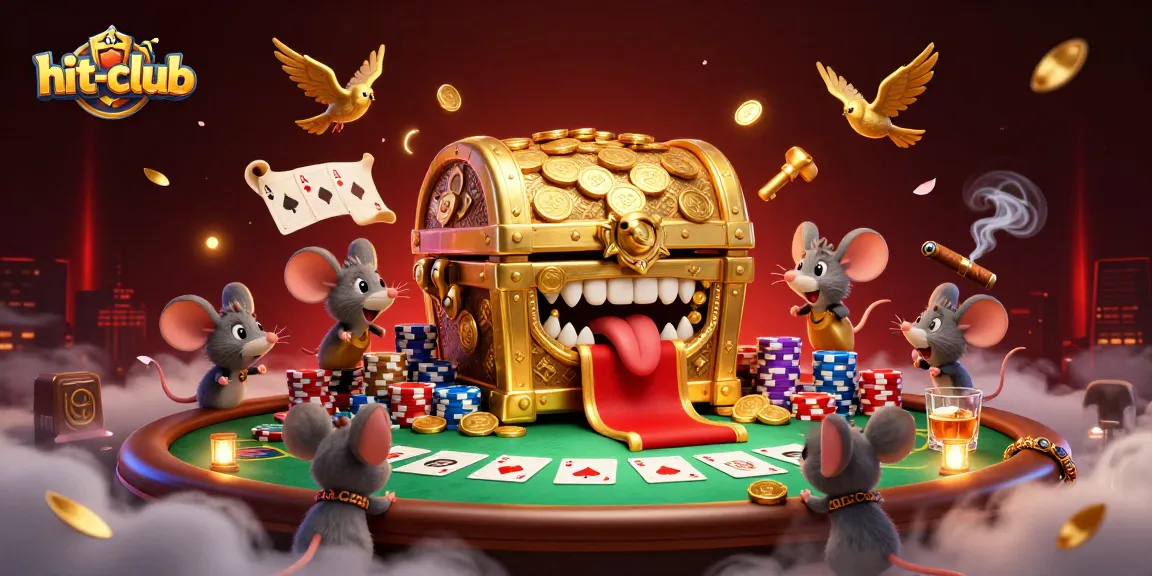 Experience the thrill at hit-club with a vibrant 3D illustration of casino adventures.