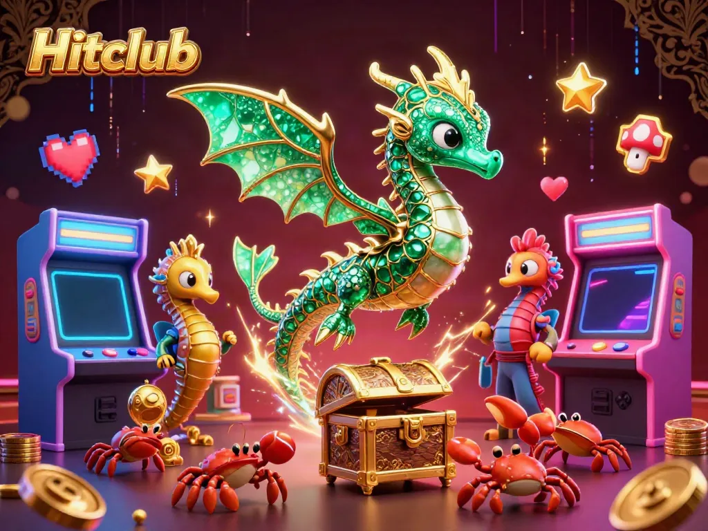 "Hitclub" engages players with thrilling games and vibrant animations in a dynamic casino scene