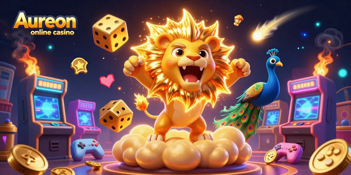 Experience thrilling gameplay at Aureon online casino with colorful arcade elements and a gaming atmosphere.
