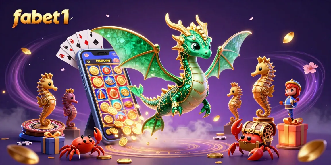 Experience fabet1's immersive gaming with a vibrant sea dragon and slots in action.